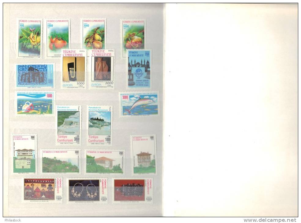 TURQUIE Années 1990 à 1993 ** Dans Son Classeur Des Postes Turques D'origine - Unused Stamps