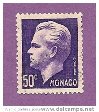 MONACO TIMBRE N° 344 OBLITERE PRINCE RAINIER III 50C VIOLET - Oblitérés