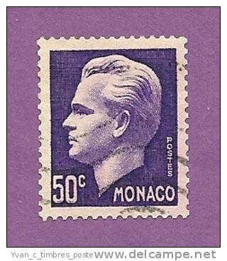 MONACO TIMBRE N° 344 OBLITERE PRINCE RAINIER III 50C VIOLET - Oblitérés