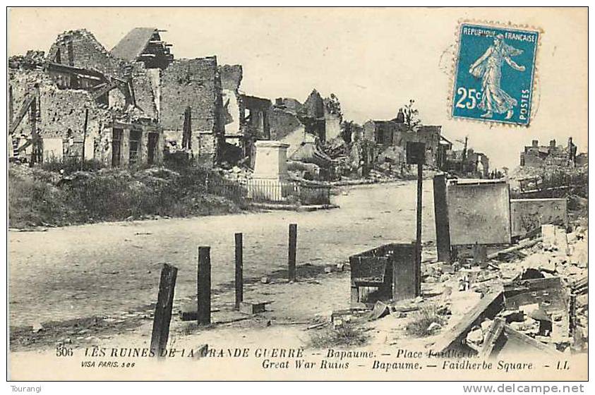 Pas-de-Calais : R 62 215 : Bapaume  -  Ruines  -  Grande Guerre - Bapaume