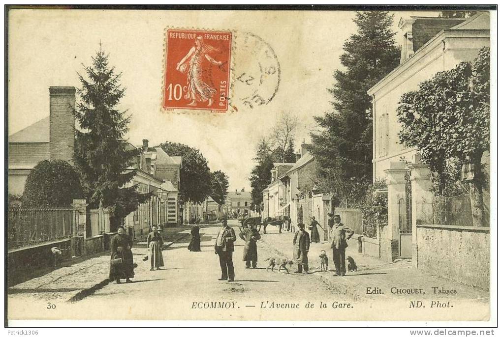 CPA  ECOMMOY, Avenue De La Gare  5044 - Ecommoy