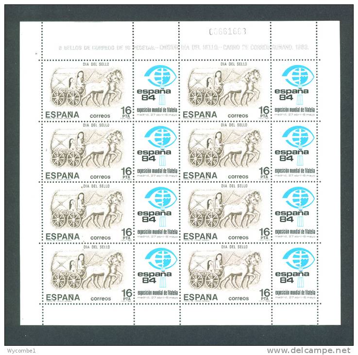 SPAIN  -  1983  Stamp Day  Miniature Sheet  UM - Blocks & Sheetlets & Panes