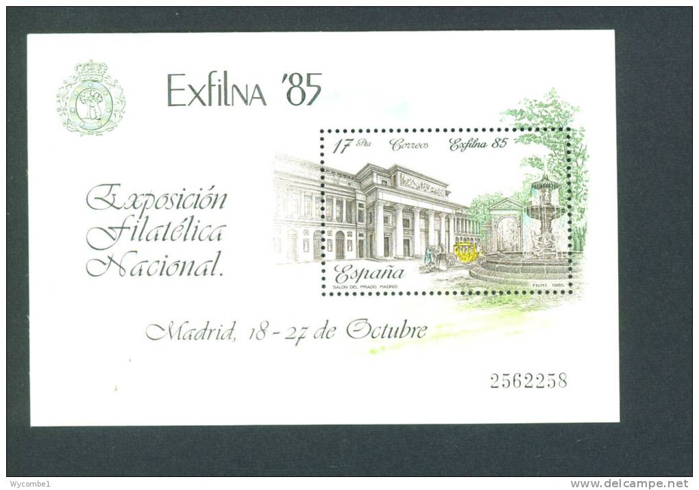 SPAIN  -  1985  Exfilna 85  Miniature Sheet  UM - Blocs & Feuillets