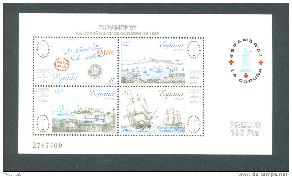 SPAIN  -  1987  Espamer 87  Miniature Sheet  UM - Blocks & Sheetlets & Panes