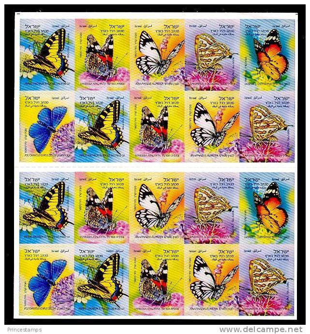 Israel (2011) - Booklet -  /  Butterflies - Borboletas - Papillons - Butterflies - Flower - Insect - Fleur - Butterflies