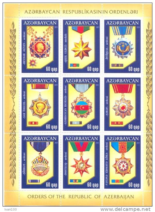 2011. Azerbaijan, State Orders, Sheetlet, Mint/** - Azerbeidzjan
