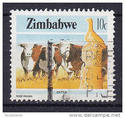 Zimbabwe 1985 Mi. 313 A     10 C Cattle Perf. 14 3/4 - Zimbabwe (1980-...)