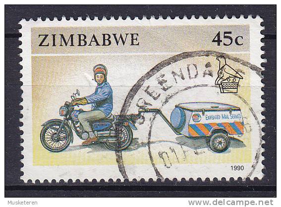Zimbabwe 1990 Mi. 433     45 C Motorrad Mit Anhänger Motor Cycle - Zimbabwe (1980-...)