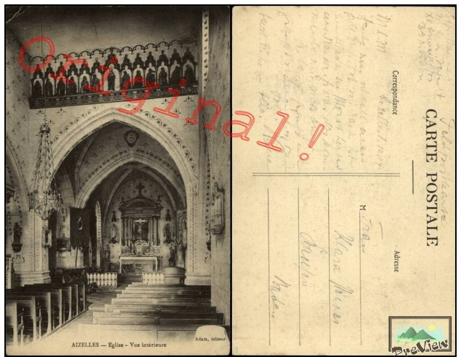 Aizelles Eglise 1915 (195377) - Other & Unclassified
