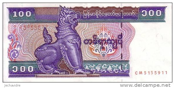 MYANMAR   100 Kyats  Non Daté 1994..)   Pick 74b    ***** BILLET  NEUF ***** - Myanmar