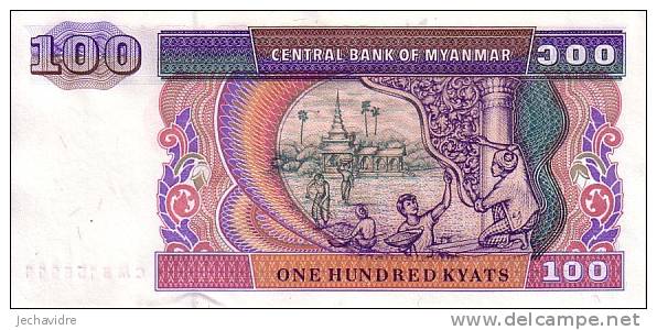 MYANMAR   100 Kyats  Non Daté 1994..)   Pick 74b    ***** BILLET  NEUF ***** - Myanmar