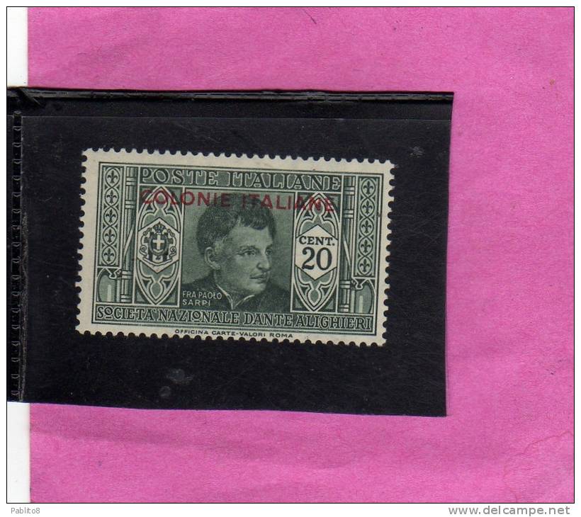 EMISSIONI GENERALI 1932 SOCIETA´ DANTE ALIGHIERI 20 C MNH - Amtliche Ausgaben