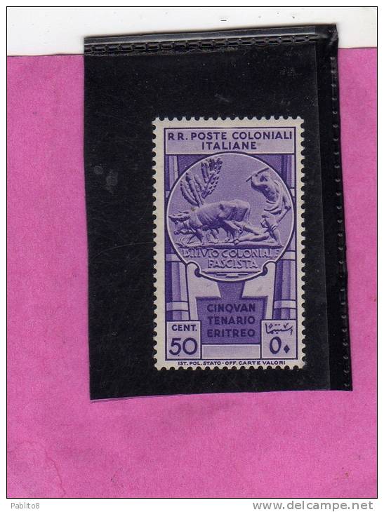 EMISSIONI GENERALI 1932 CINQUANTENARIO ERITREO 50 C MNH - Emissions Générales