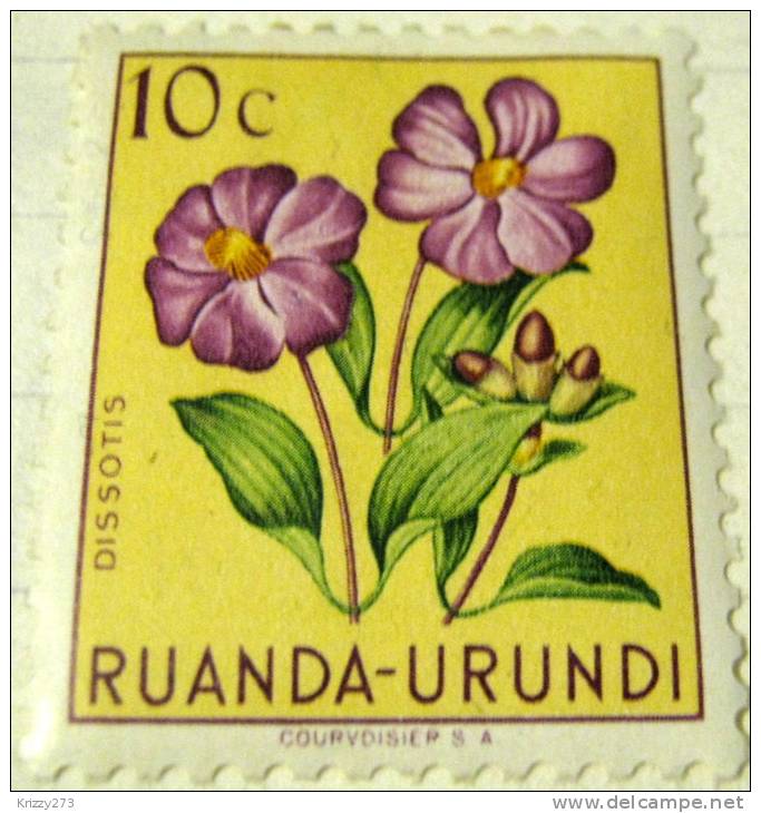 Ruanda-Urundi 1953 Dissotis Flower 10c - Unused - Unused Stamps