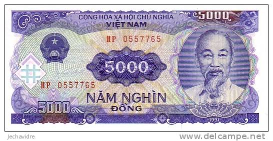 VIET NAM   5 000 Dong  Emission De 1991     ***** BILLET  NEUF ***** - Vietnam