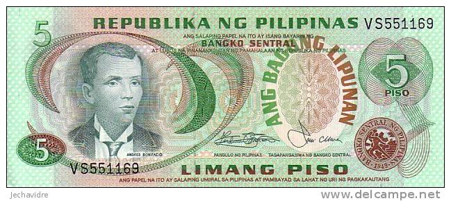 PHILIPPINES   5 Piso   Non Daté   Pick 160b    Signature 9   ***** BILLET  NEUF   ***** - Filipinas