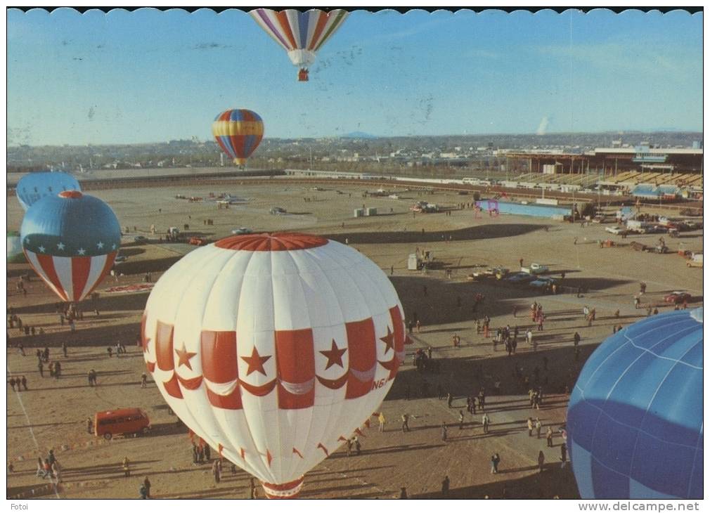 PHOTO POSTCARD BALLOON ALBUQUERQUE USA CARTE POSTALE STAMPED TIMBRE - Luchtballon