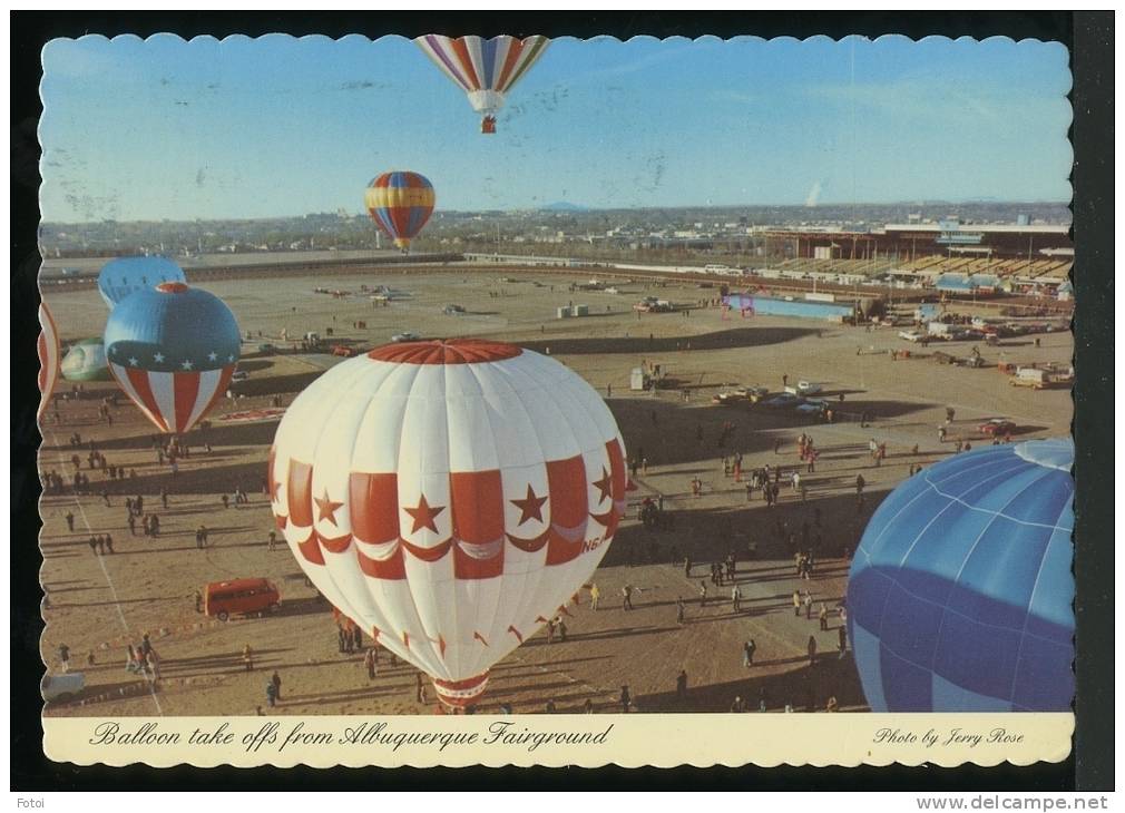 PHOTO POSTCARD BALLOON ALBUQUERQUE USA CARTE POSTALE STAMPED TIMBRE - Luchtballon