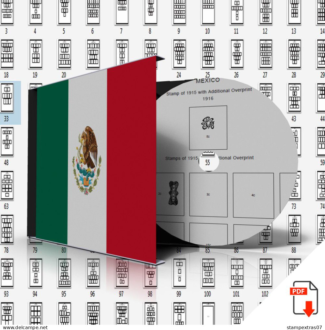 MEXICO STAMP ALBUM PAGES 1856-2011 (432 Pages) - English