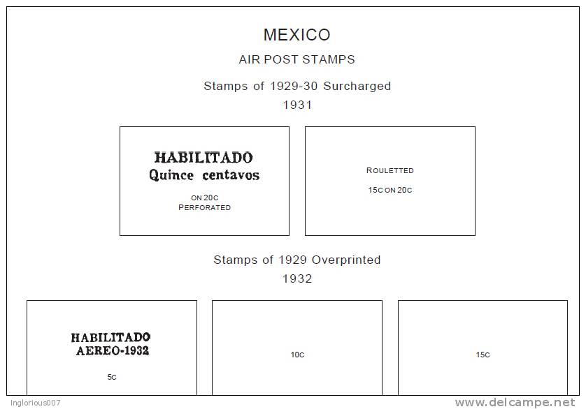 MEXICO STAMP ALBUM PAGES 1856-2011 (432 pages)