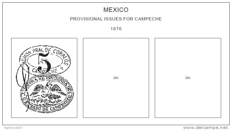 MEXICO STAMP ALBUM PAGES 1856-2011 (432 pages)