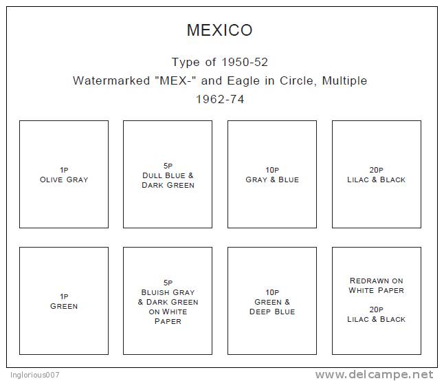 MEXICO STAMP ALBUM PAGES 1856-2011 (432 pages)