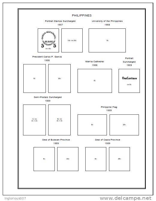 PHILIPPINES STAMP ALBUM PAGES 1946-2011 (548 pages)