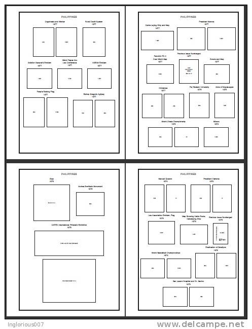 PHILIPPINES STAMP ALBUM PAGES 1946-2011 (548 pages)