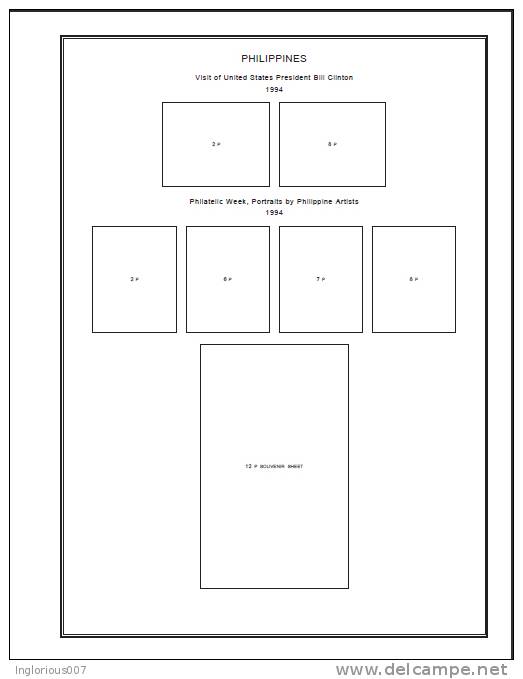 PHILIPPINES STAMP ALBUM PAGES 1946-2011 (548 pages)