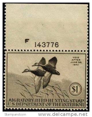 US RW7 XF Mint Never Hinged Duck Stamp From 1940 - Duck Stamps