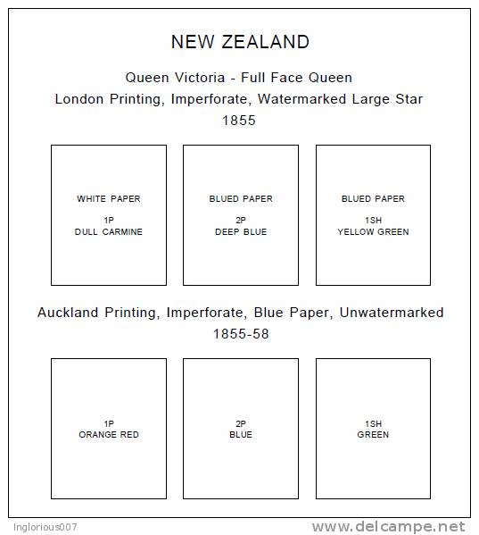 NEW ZEALAND STAMP ALBUM PAGES 1855-2011 (524 Pages) - English