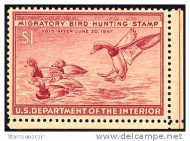US RW13 Mint Never Hinged Duck Stamp From 1946 - Duck Stamps