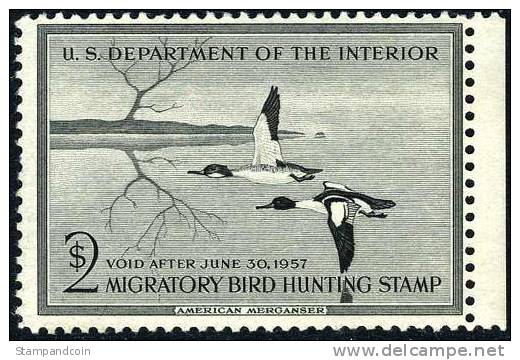 US RW23 Mint Never Hinged Duck Stamp From 1956 - Duck Stamps