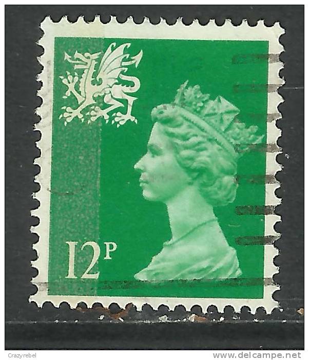 WALES GB 1986 12p BRIGHT EMERALD USED MACHIN STAMP SG W36 (F235) - Wales