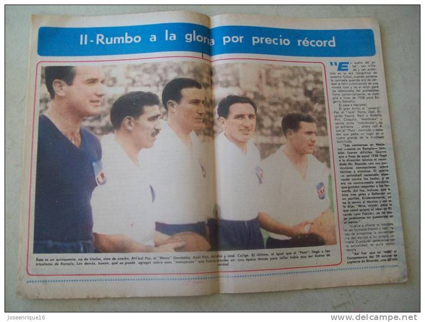 URUGUAY FUTBOL, FOOTBALL. EUGENIO GALVALISI (NACIONAL). MAGAZINE, REVISTA DEPORTIVA N° 58 1978 - [1] Fino Al 1980