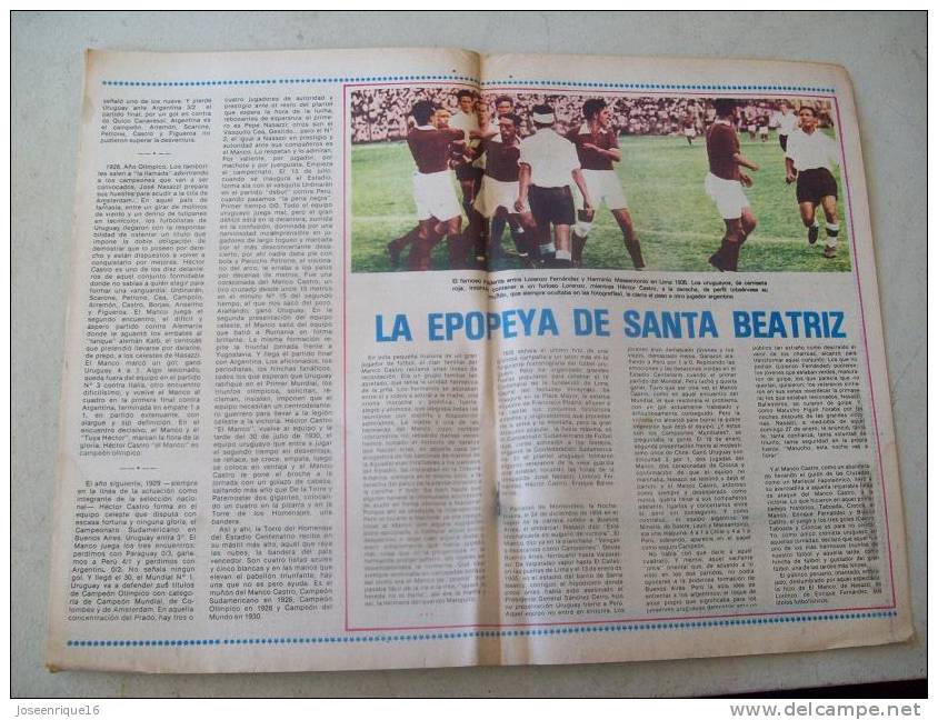 URUGUAY FUTBOL, FOOTBALL. HECTOR CASTRO. MAGAZINE, REVISTA DEPORTIVA N° 75 1979 - [1] Hasta 1980