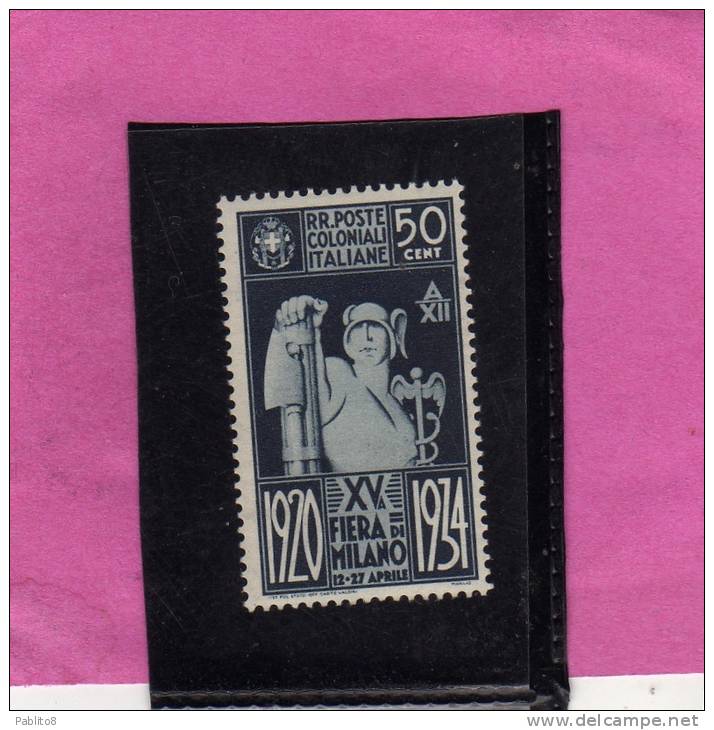 EMISSIONI GENERALI 1934 FIERA DI MILANO 50 C MNH - Emissions Générales