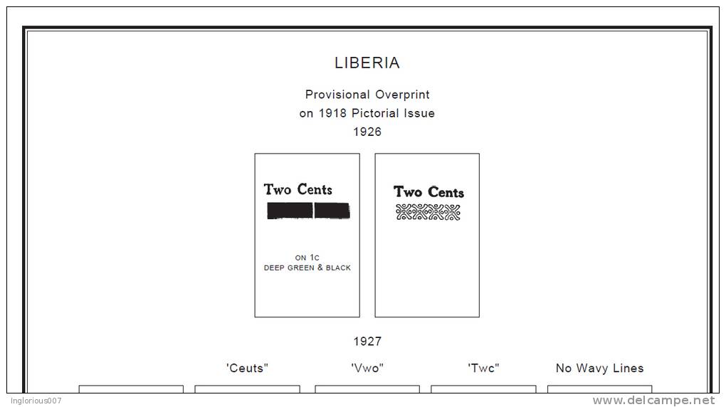 LIBERIA STAMP ALBUM PAGES 1860-2011 (579 pages)