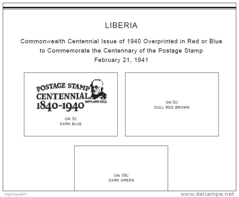 LIBERIA STAMP ALBUM PAGES 1860-2011 (579 pages)