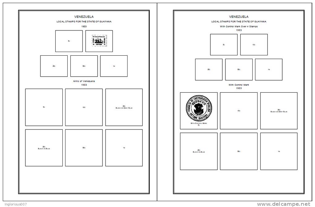 VENEZUELA STAMP ALBUM PAGES 1859-2011 (461 pages)