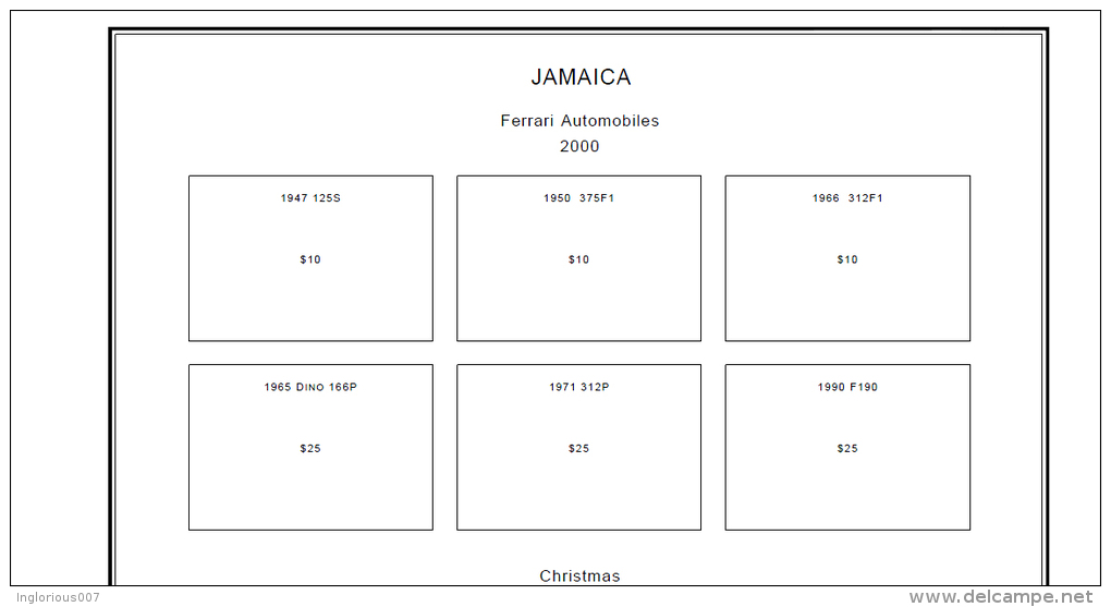 JAMAICA STAMP ALBUM PAGES 1860-2011 (151 pages)