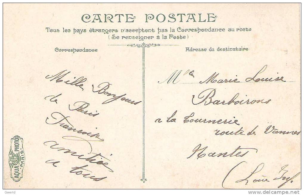 CARTE POSTALE - PARIS - SQUARE DU TEMPLE - Otros & Sin Clasificación