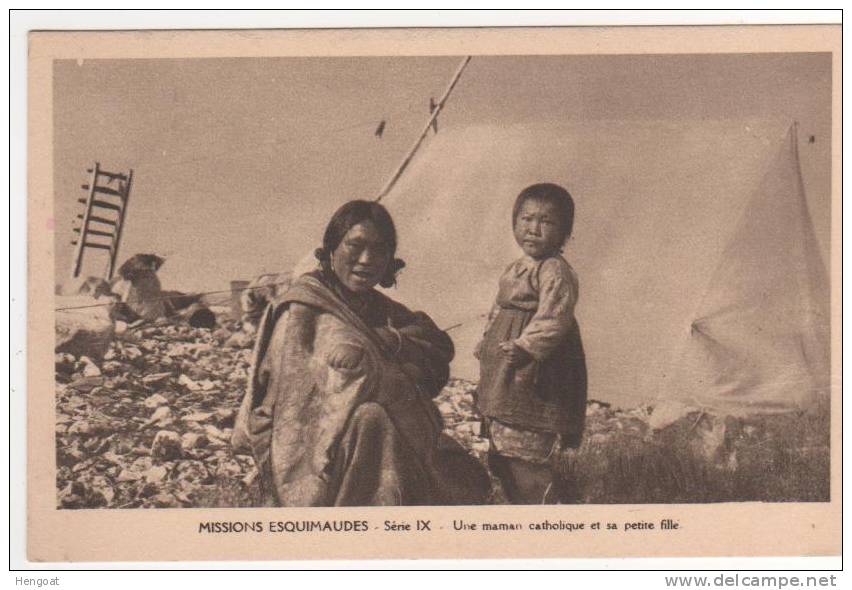 Missions Esquimaudes , Une Maman Catholique Et Sa Petite Fille , Neuve , 2 Scans - Groenlandia