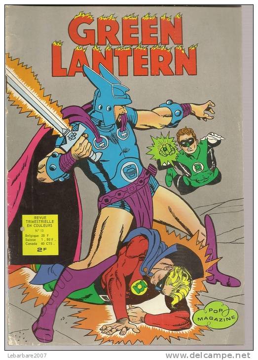 GREEN LANTERN  N° 13  - AREDIT 1976 - Pop Magazine 18X26 - Green Lantern