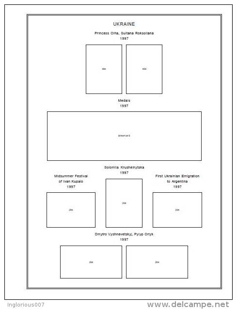UKRAINE STAMP ALBUM PAGES 1918-2011 (172 pages)
