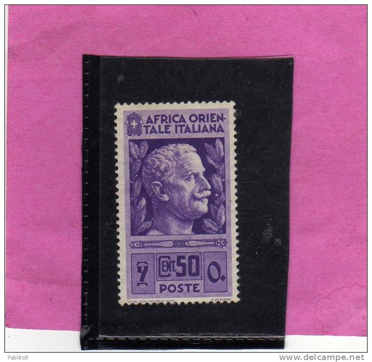 AFRICA ORIENTALE ITALIANA 1938 SOGGETTI VARI 50 C MNH - Africa Oriental Italiana