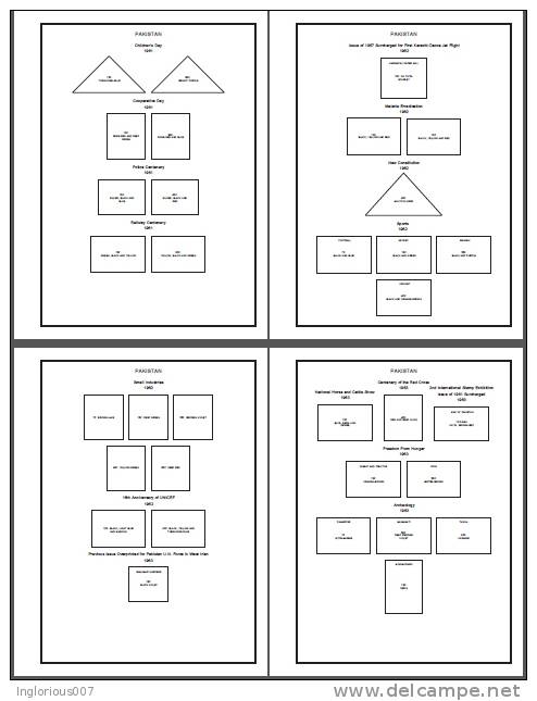 PAKISTAN STAMP ALBUM PAGES 1945-2011 (177 pages)