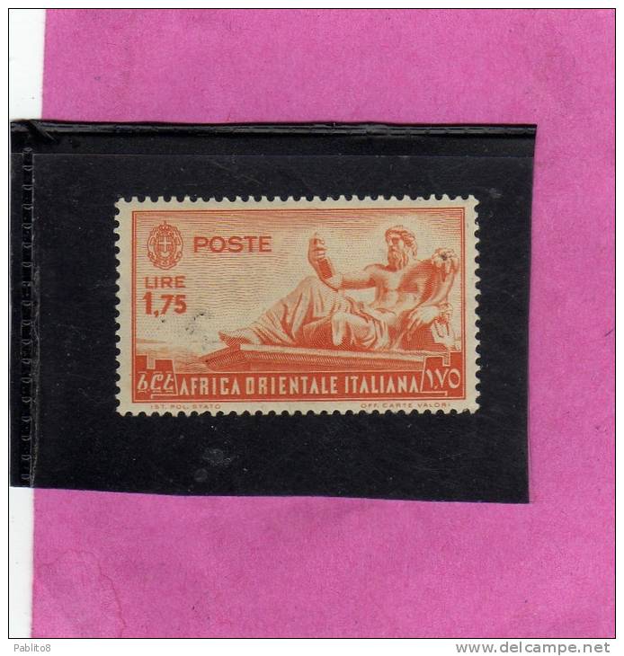 AFRICA ORIENTALE ITALIANA EASTERN ITALIAN AOI 1938 SOGGETTI VARI LIRE 1,75 MNH - Italienisch Ost-Afrika