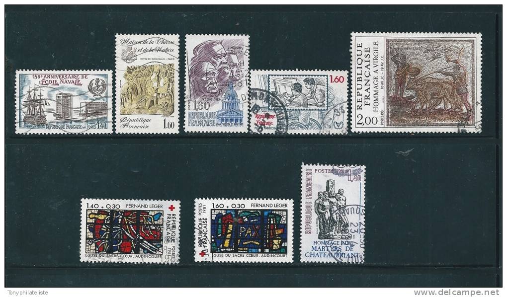 France Croix Rouge  Timbres De 1981 Oblitéré  N°2170  A  2177 - Used Stamps