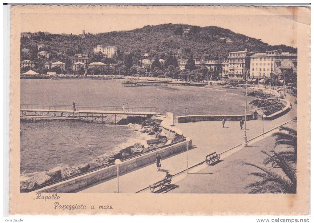 ITALIE - 1942 - PROPAGANDE DE GUERRE - SASSONE N°8 SEUL Sur CARTE POSTALE De RAPALLO Pour TORINO - Oorlogspropaganda